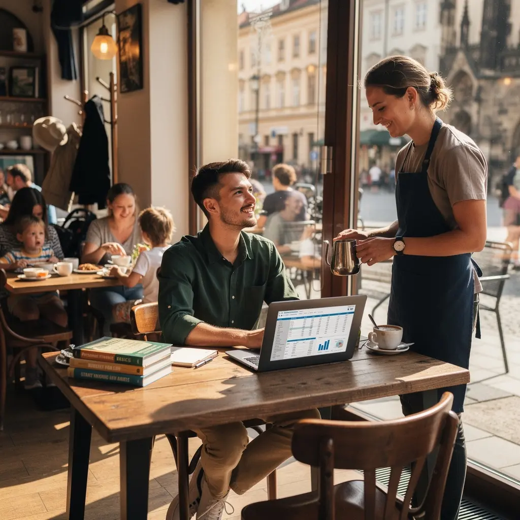 Graf znázorňující růst úspor v průběhu času.